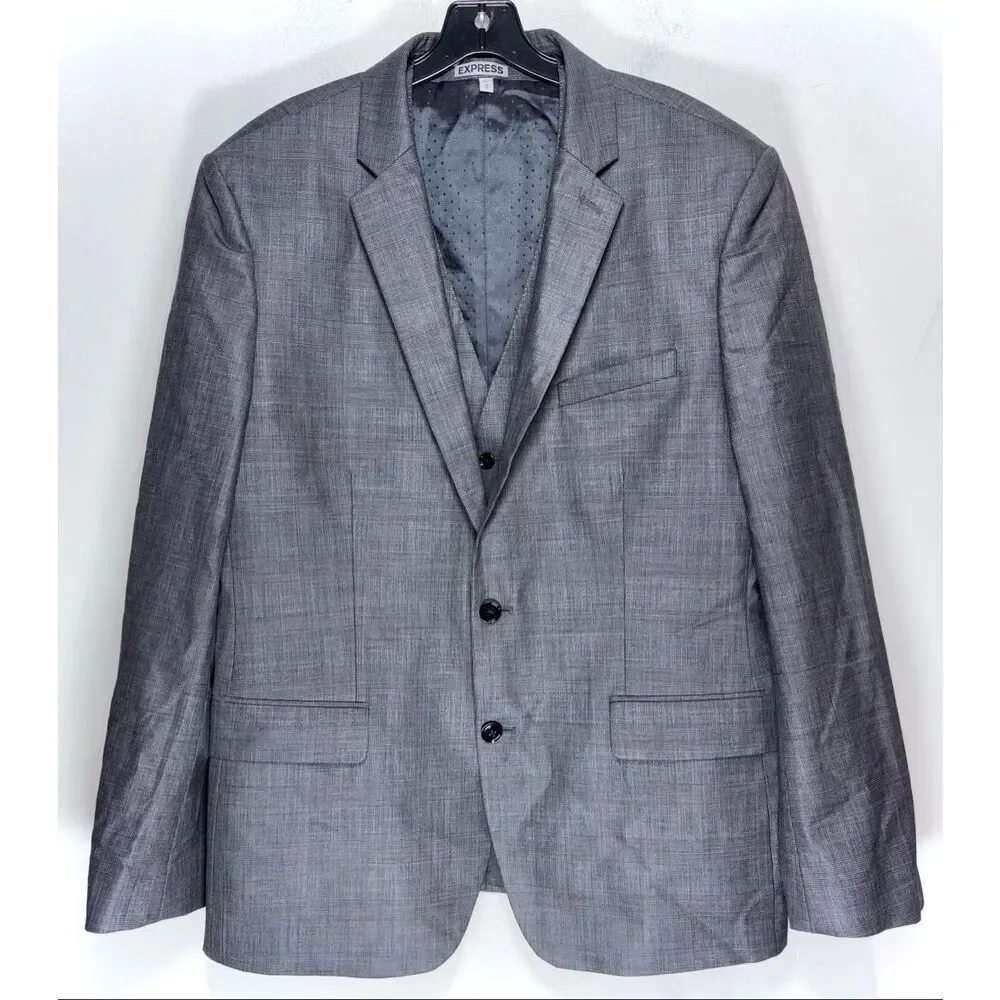 Express producer modern fit suit jacket / vest set size Medium / 44R